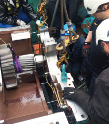 Gear box repair in Nacelle on wind turbine-1